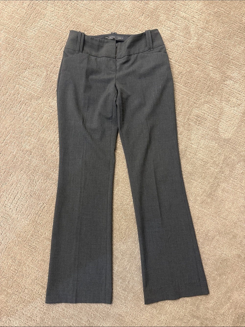 The Limited Charcoal Gray Boot-Cut Dress Pants